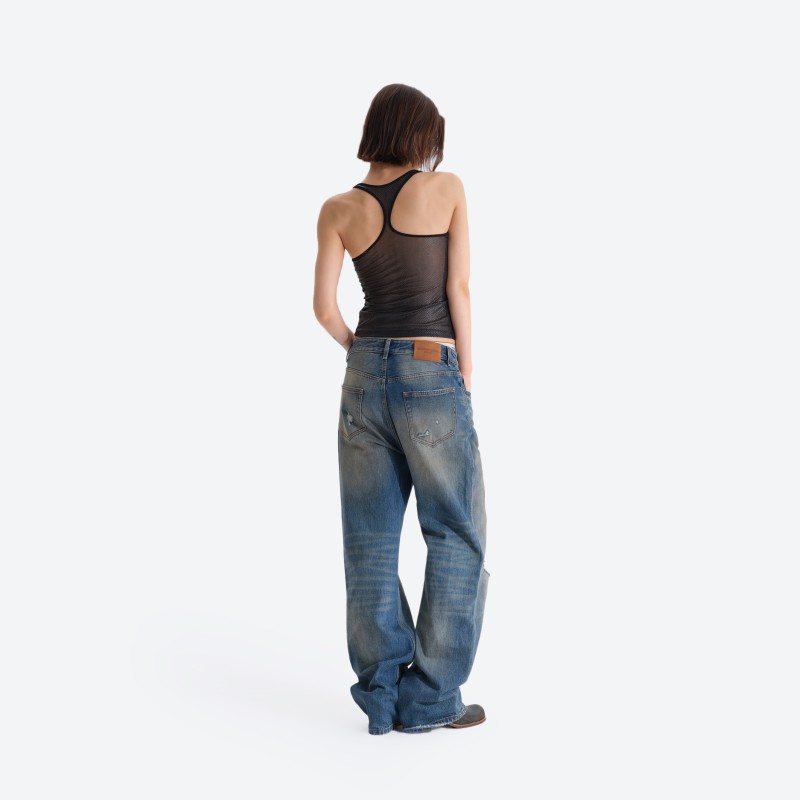 No.10 Snake‑print Sheer Tank Top